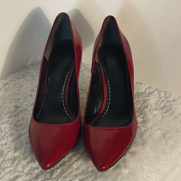 Enzo Angiolini Red Kitten Heel Pumps - Picture 2 of 6